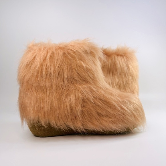 Jeffrey Campbell Platform Derby Pink Faux Fur Bootie - Picture 9 of 14